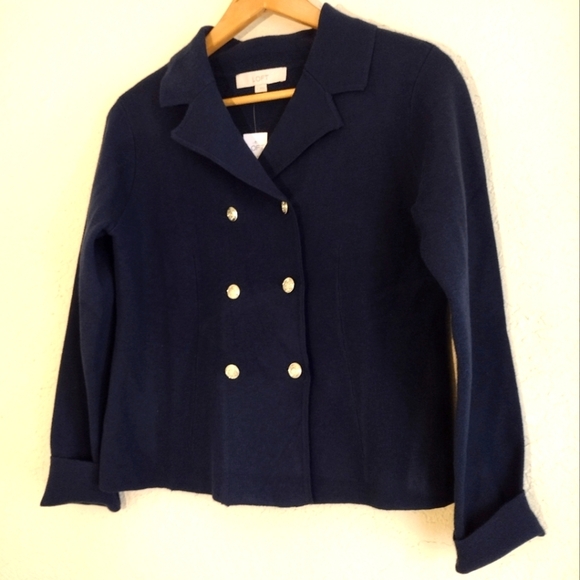 LOFT Double breasted Sweater Blazer - Picture 4 of 7